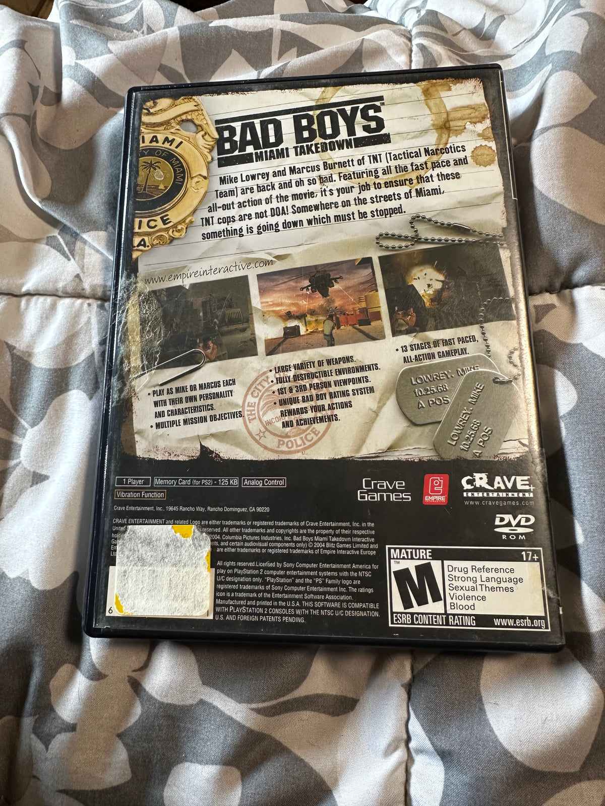 Bad Boys Maimi TakeDown PS2
