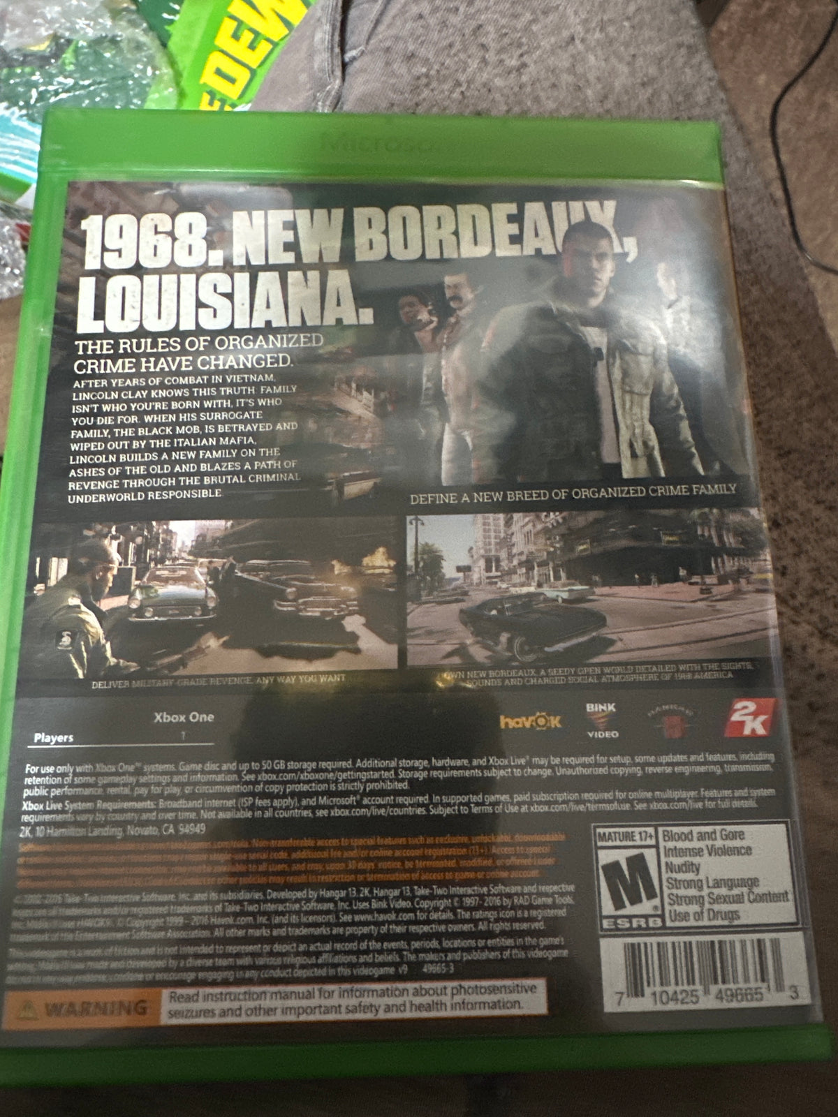 Mafia 3 Xbox one