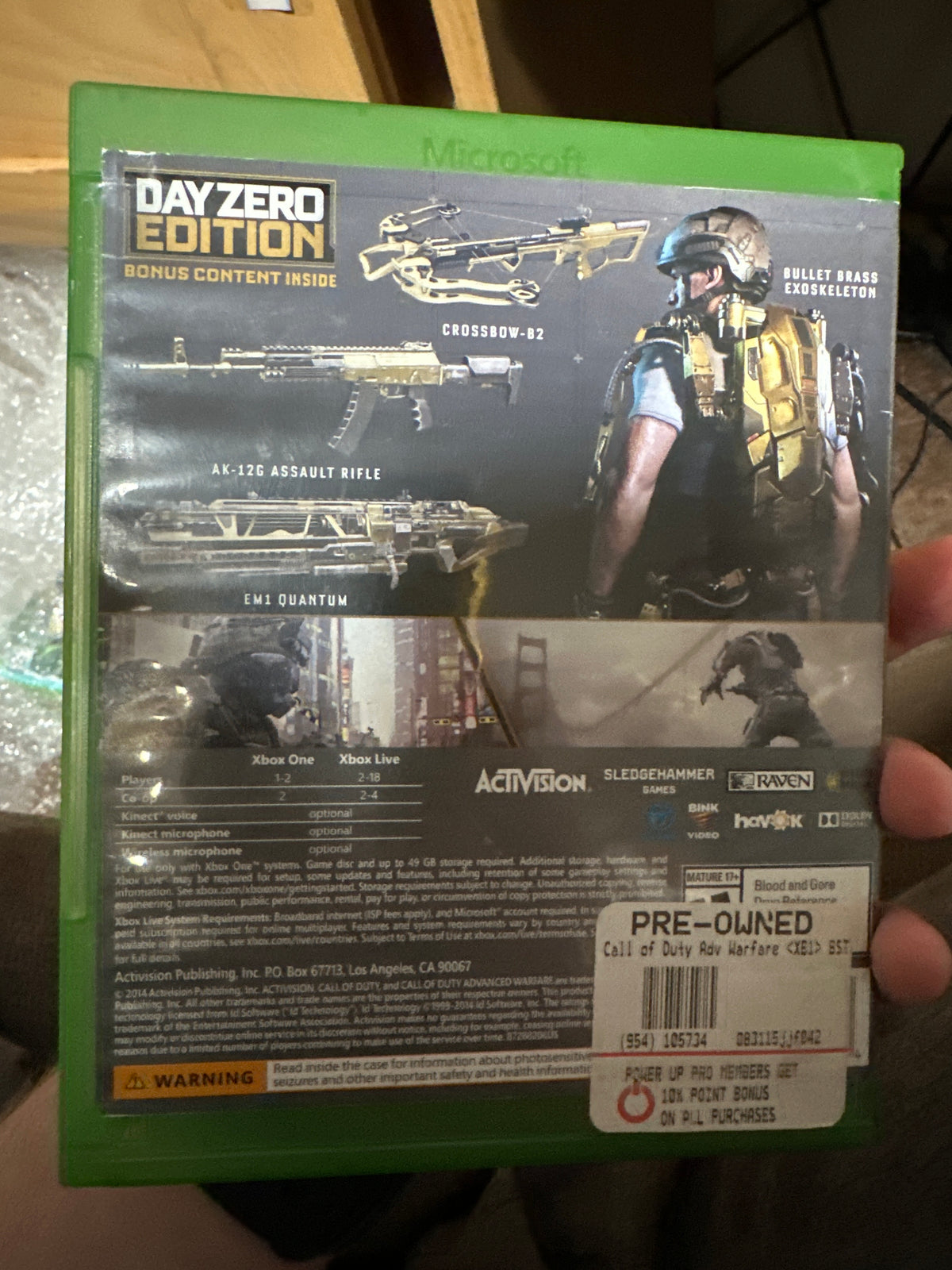 Call of duty advanced warfare Xbox one