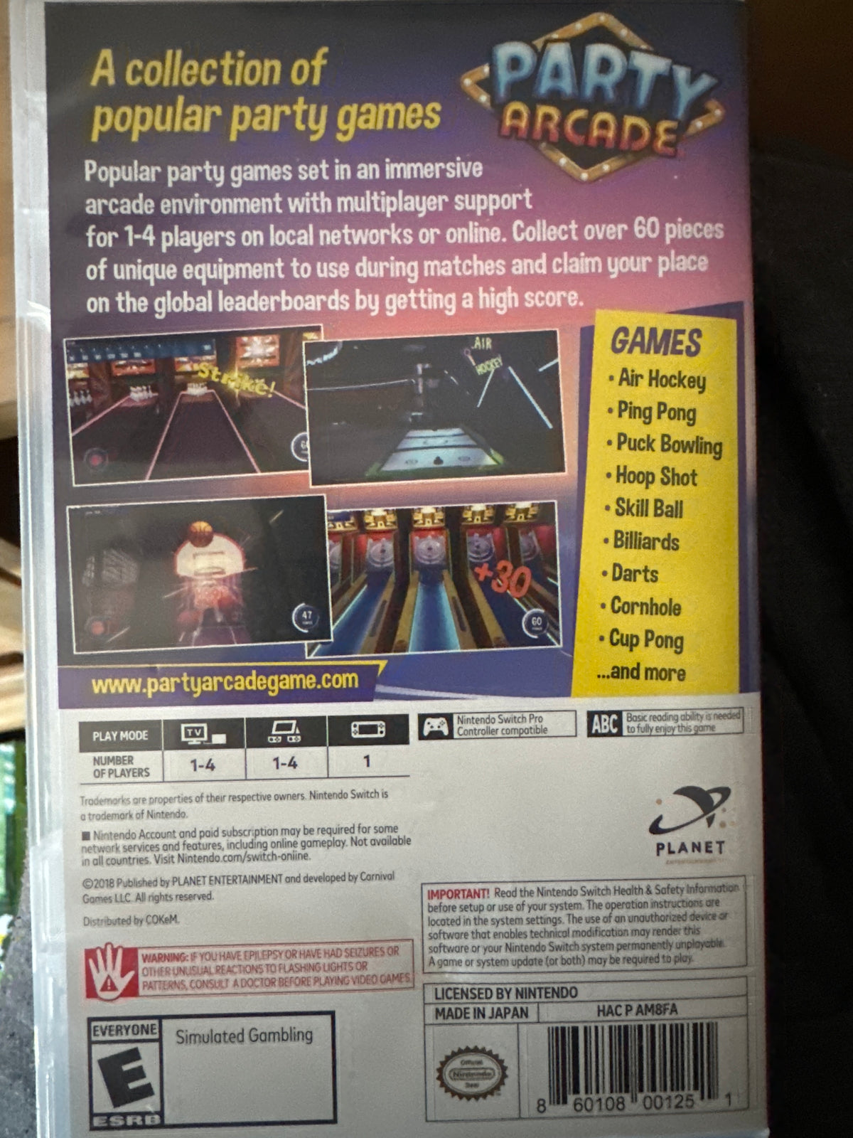 Party arcade Nintendo switch