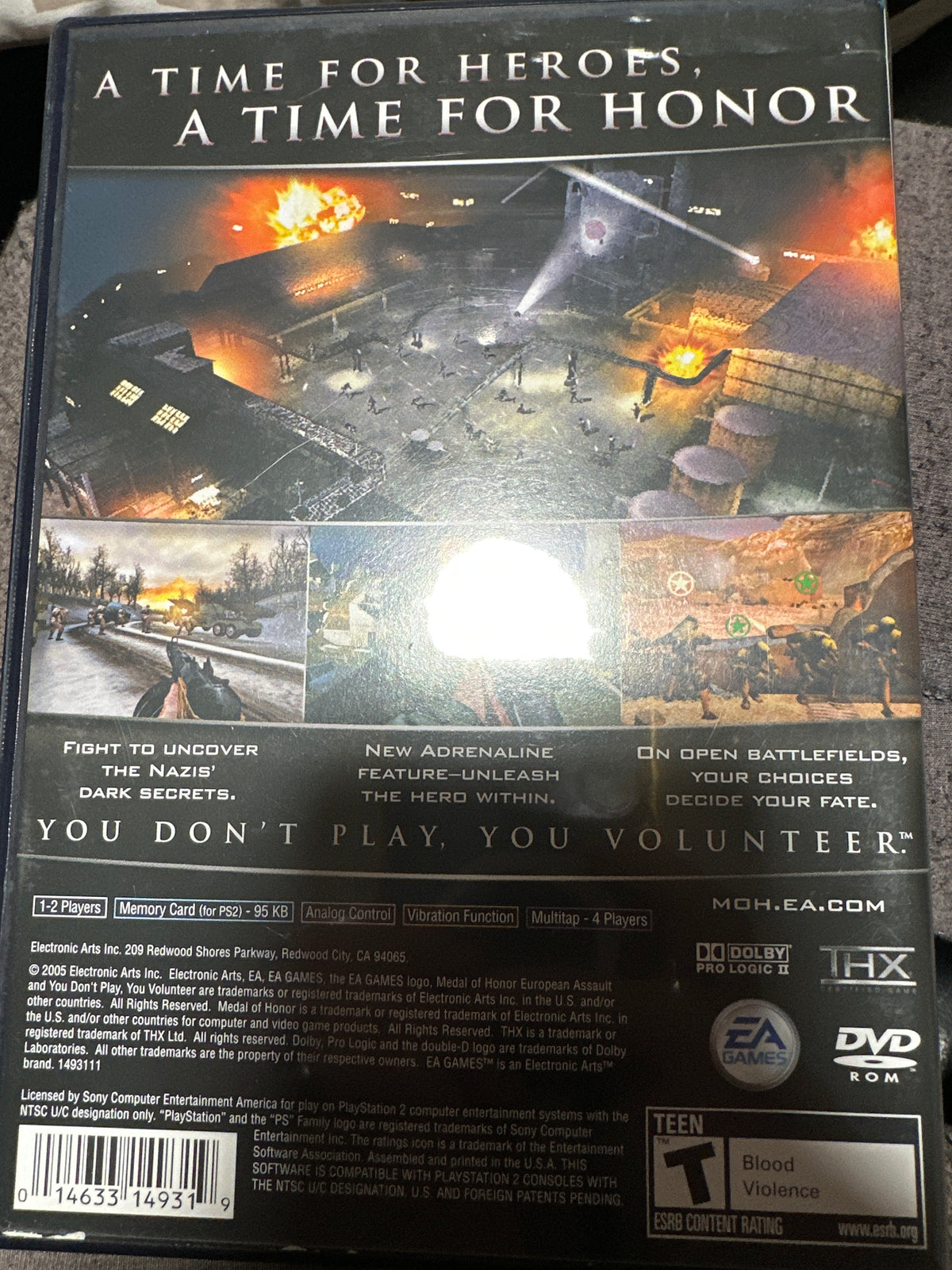 Medal of Honor European assault ps2