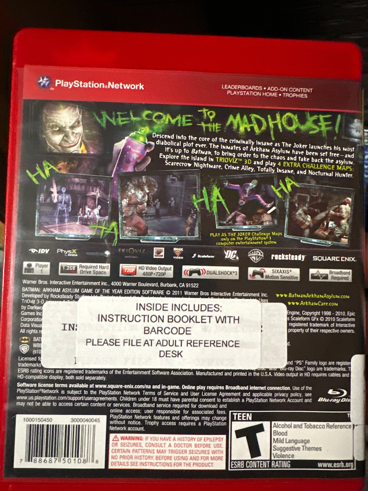 Batman Arkham Asylum PS3