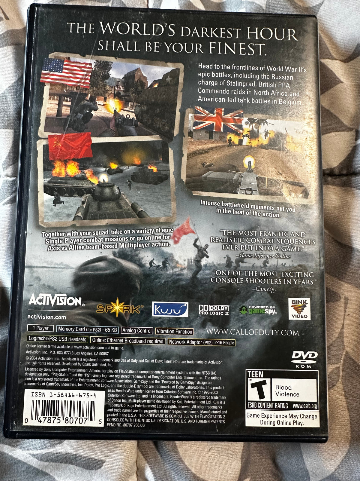 Call of Duty Finest Hour ps2