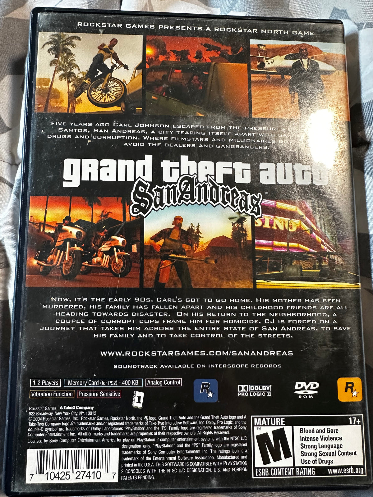 Grand Theft Auto SanAndreas ps2