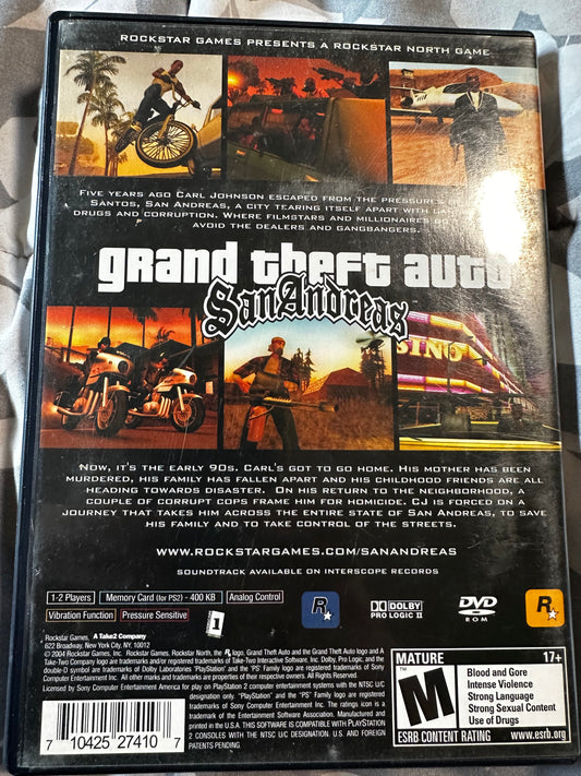 Grand Theft Auto SanAndreas ps2